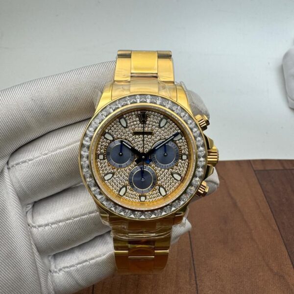 Rolex Daytona Gold Diamond Pave Dial Swiss
